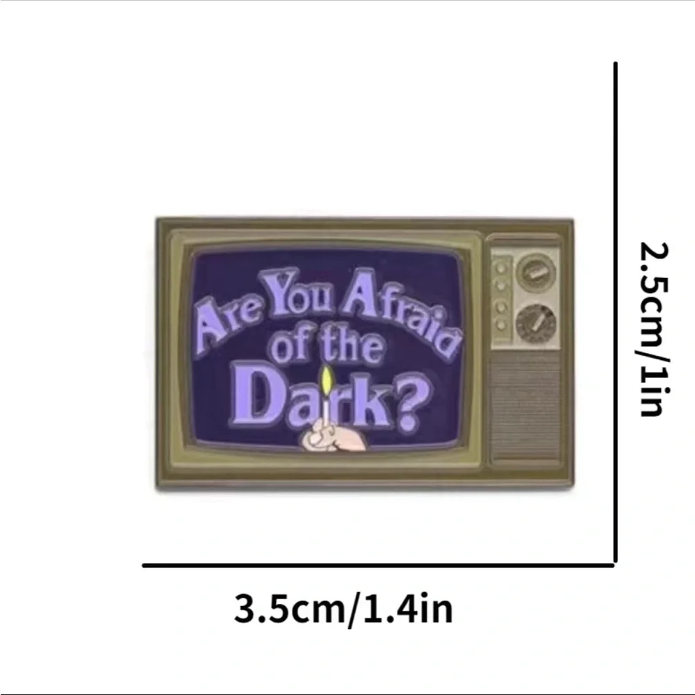1pc Cute TV Are You Afraid Of The Dark Pin Enamel Fun Accessory for Jackets, Bag